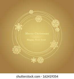 Abstract winter design with snowflakes and space for text