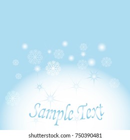 Abstract winter design with snowflakes and space for text