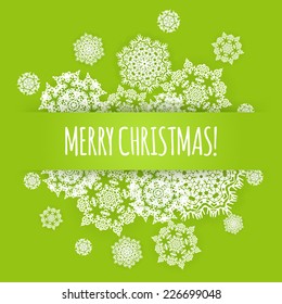 Abstract winter design with snowflakes. Vector illustration