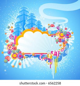 Abstract winter design. Vector illustration.