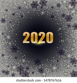 
Abstract winter festive background for new year 2020