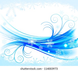 Abstract winter  floral background