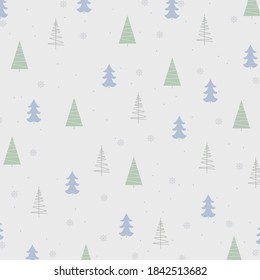 Abstract winter forest background-vector image