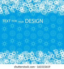 abstract winter frame with snowflakes.Vector illustration