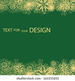 abstract winter framework with different snowflakes for your template. 