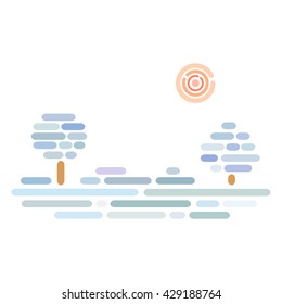 Abstract winter landscape