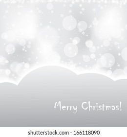 Abstract winter light colors snowflakes background 