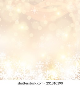 Abstract winter light colors snowflakes background 