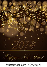 Abstract winter New Year background with fireworks