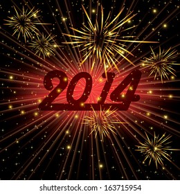 Abstract winter New Year background with fireworks