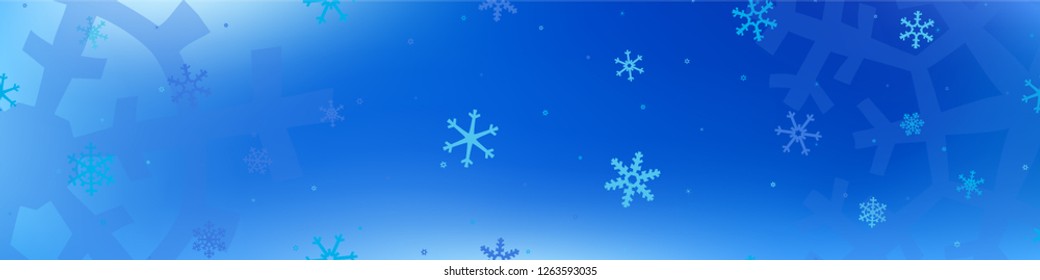Abstract Winter Pattern. Christmas Holiday Background with Falling Snowflakes for Card, Print, Mobile. Retro Festive Pattern with Snowflakes Various Sizes and Shapes. Vector Texture.