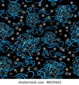 abstract winter pattern with trees