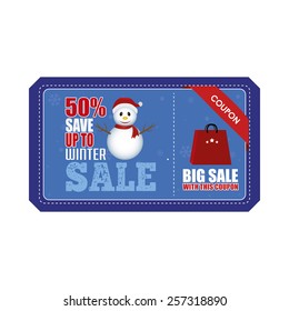abstract winter sale object on a white background