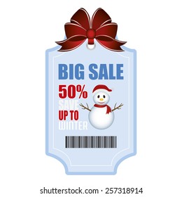 abstract winter sale object on a white background