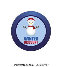 abstract winter sale object on a white background
