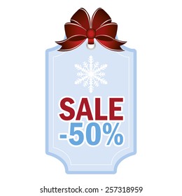 abstract winter sale object on a white background