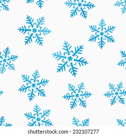 abstract winter seamless background with snowflakes motive