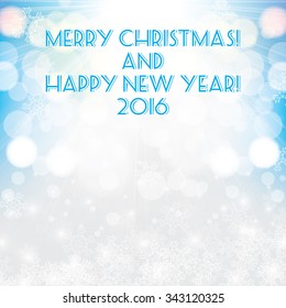 Abstract winter silver blue snowflakes background  