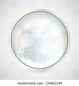 Abstract winter silver white snowflakes background 