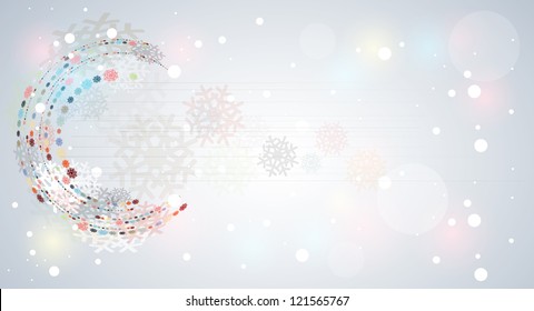 Abstract winter snow dynamic fade banner background