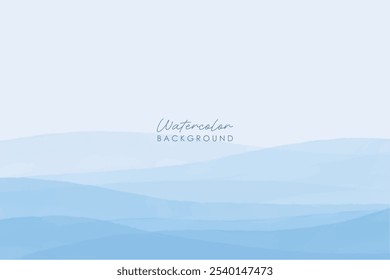 Abstract winter snowflake watercolor art. Cold blue colors. Abstract watercolor background. Winter background vector. Hand painted watercolor