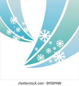 abstract winter snowflakes background