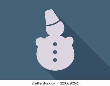 Abstract winter snowman, christmas holiday element - Vector illustration
