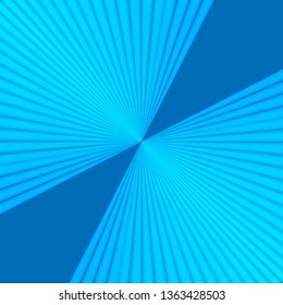 Abstract winter sun, 3d effect starburst & sunburst background with stylish turquoise blue color tone.