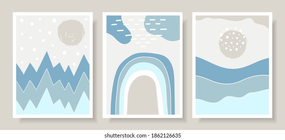 Abstract winter template snow backgrounds for post and stories social media banners, art posters. Snowy frame templates.Vector cover.Mockup for personal blog or shop.Layout for promotion.