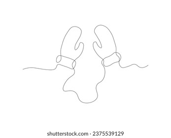 Resumen El Invierno Cálido Mide El Dibujo Continuo De Una Línea De Arte
