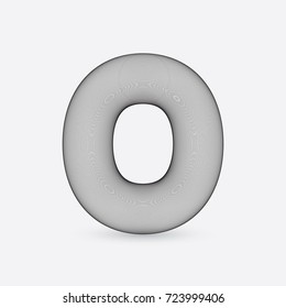 Abstract wire frame O letter design.  Eps 10 stock vector illustration 