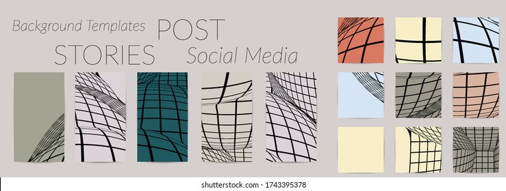 Abstract wire frame with visual distortion effect. Optical art. Warped 3D space. Futuristic vector illustration with grid on flat colored background. Minimal modern design for marketing technology.