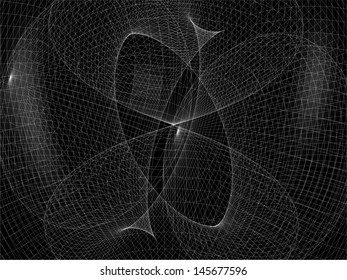 Abstract Wire Net Structure Vector 02