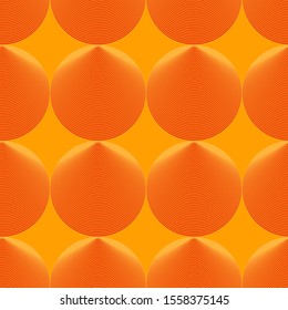 abstract wired shells seamless pattern in orange shades