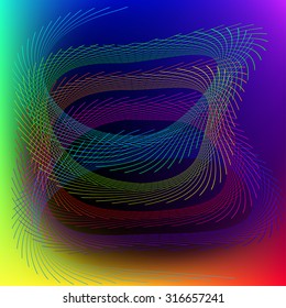 abstract wireframe distortions, vector 