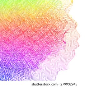 abstract wireframe distortions, vector composition with motion effect
