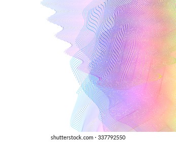 abstract wireframe distortions, vector composition with motion effect