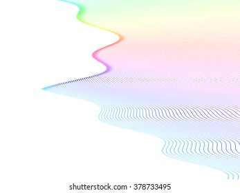 abstract wireframe distortions, vector composition with motion effect