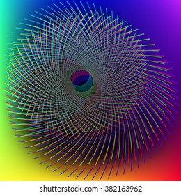 abstract wireframe distortions, vector composition with motion effect