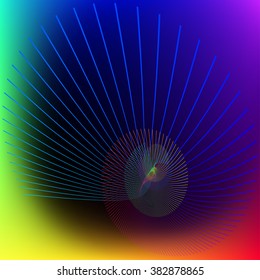 abstract wireframe distortions, vector composition with motion effect