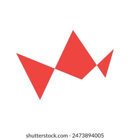 Abstract wireframe geometric shape vector element