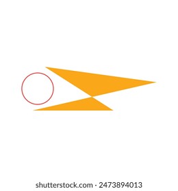 Abstract wireframe geometric shape vector element