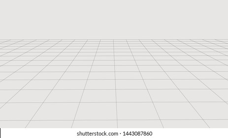Abstract wireframe landscape.  Detailed lines on white background. 3d abstract grid backdrop