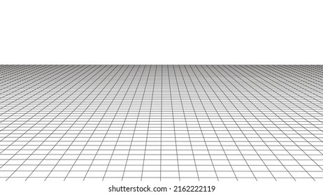 Abstract wireframe landscape. Detailed lines on white background. 3d abstract grid backdrop. Vector Illustration