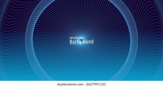 Abstract Wireframe Mesh Background. Perfect for science, futuristic and energy technology concepts.