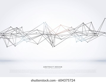 abstract wireframe mesh on white background