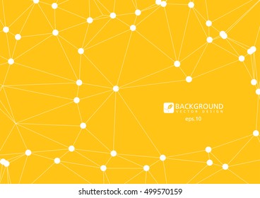 Abstract wireframe mesh polygonal background with connected lines and dots