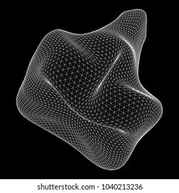 Abstract wireframe mesh. Vector technology background. Connection design template.