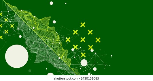 Fondo abstracto de la montaña del alambre. Elementos de arte de ciencia o tecnología moderna. Ilustración de superficie. Vector dibujado a mano.