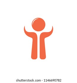 abstract wise man long dress symbol vector